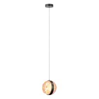 LED Pendelleuchte Glas Metall Schwarz &Oslash;18 cm 2700 K