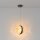 LED Pendelleuchte Glas Metall Schwarz Ø18 cm 2700 K