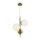 Pendelleuchte Glas Metall in Gold L:33 cm E14 3-flammig