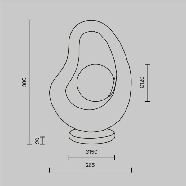 Wohnliche Tischleuchte Glas Beton Grau G9 38 cm Weiß