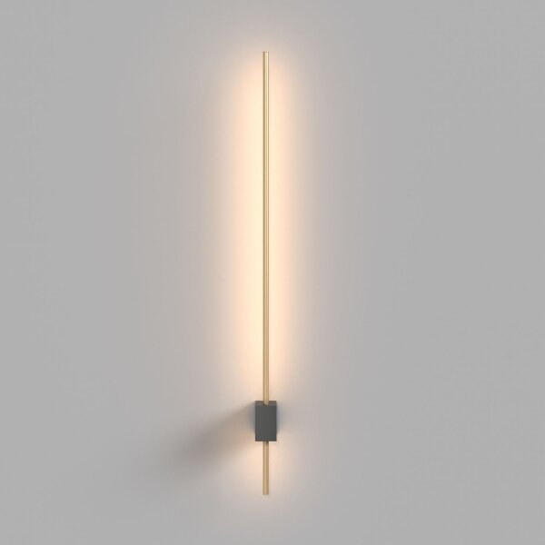 LED Wandlampe indirekt Aluminium Schwarz 3000 K 500 lm