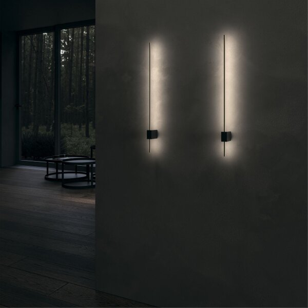 LED Wandlampe indirekt Aluminium Schwarz 3000 K 500 lm