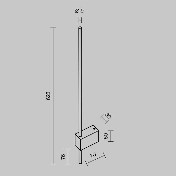 LED Wandlampe indirekt Aluminium Schwarz 3000 K 500 lm