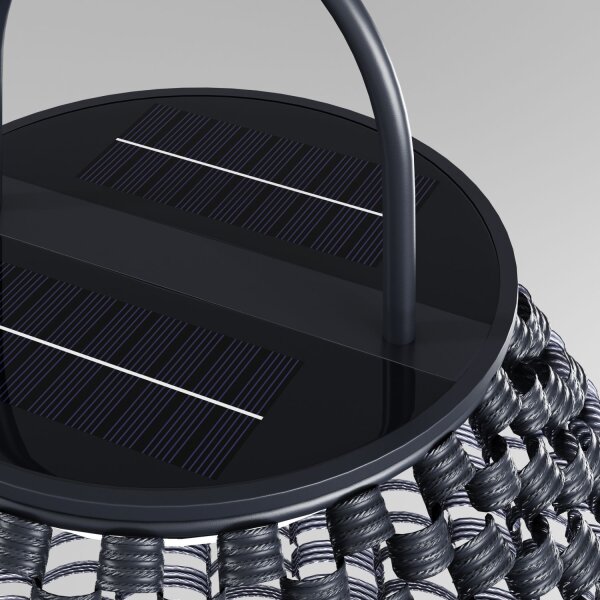 LED Solar Wegeleuchte Sensor Rattan IP65 3000 K 12 h