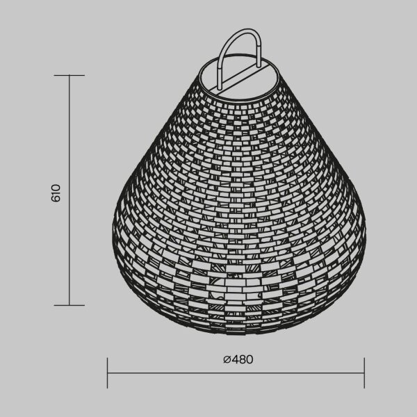 LED Solar Wegeleuchte Sensor Rattan IP65 3000 K 12 h