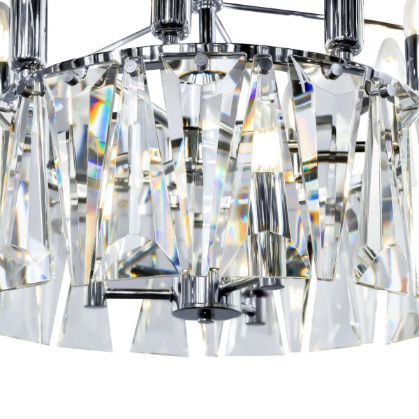 Kronleuchter Kristallglas in Chrom E14 Ø77 cm 18-flmg