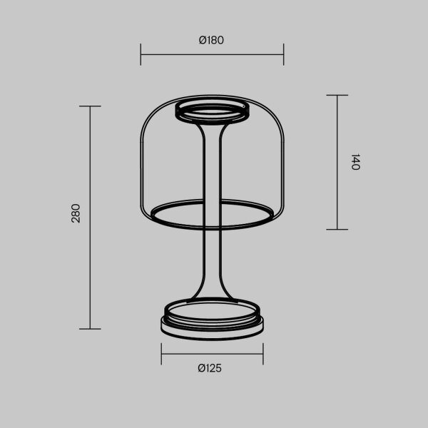 LED Tischlampe dimmbar Glas in Gold 28 cm 13 W 3000 K