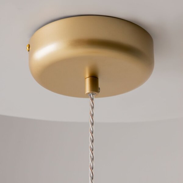 LED Hängelampe dimmbar Glas in Gold Ø26 cm 3000 K 12 W