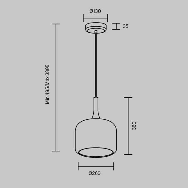 LED Hängelampe dimmbar Glas in Gold Ø26 cm 3000 K 12 W