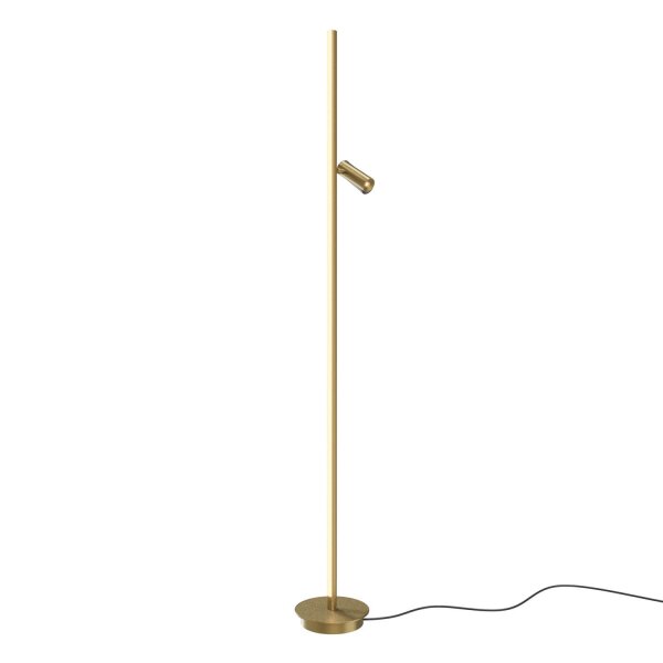 LED Stehlampe dimmbar in Messing 155 cm 3000 K flexibel