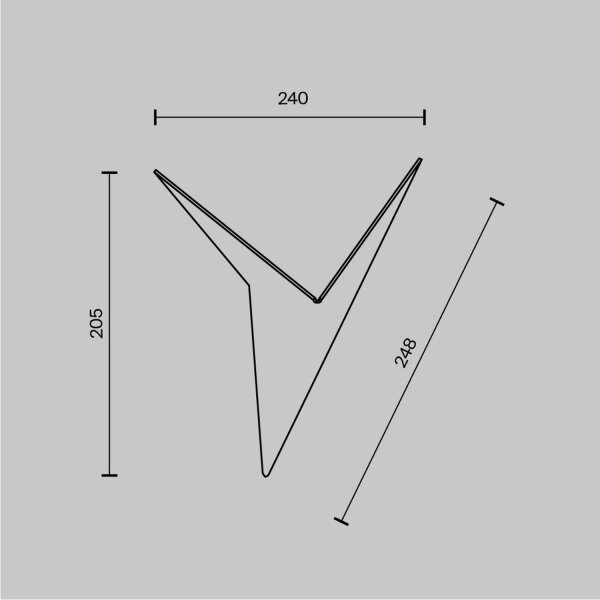 LED Wandlampe Schwarz B:24,8 cm 3000 K 100 lm indirekt