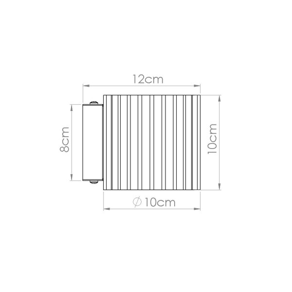 Up Down Wandleuchte Weiß G9 10 cm Aluminium indirekt