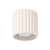 Deckenlampe Spot GU10 Beige &Oslash;10 cm rund Aluminium