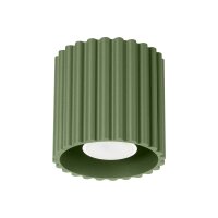 Deckenlampe Spot GU10 Olivgr&uuml;n &Oslash;10 cm rund Aluminium