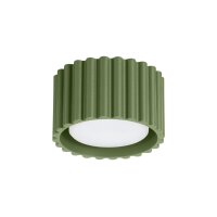 Flache Deckenleuchte GX53 Olivgr&uuml;n &Oslash;10 cm Aluminium