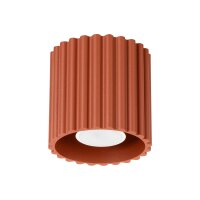 Deckenleuchte Aluminium Riffel GU10 &Oslash;10 cm in Ocker