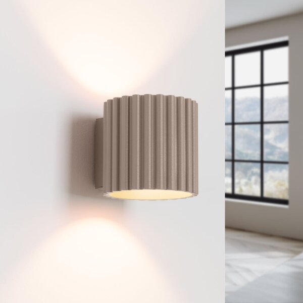 Moderne Wandleuchte Up Down Taupe G9 10 cm indirekt