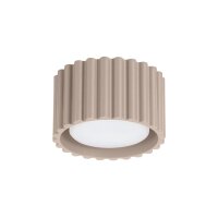 Flache Deckenleuchte GX53 Taupe rund &Oslash;10 cm Aluminium