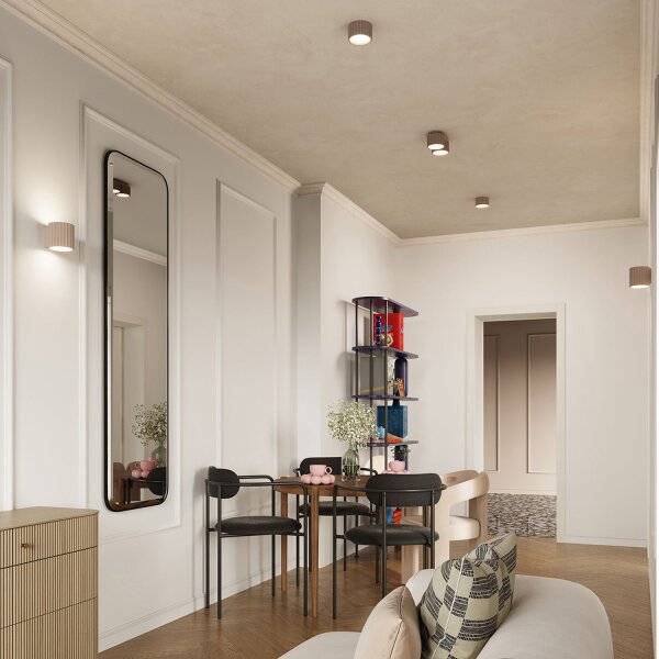 Deckenleuchte Aluminium Taupe GX53 21 cm lang 2-flammig