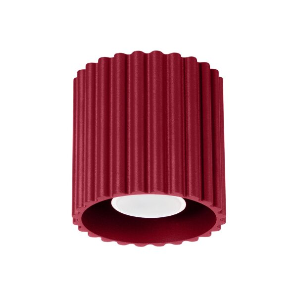 Deckenleuchte Aluminium GU10 Ø10 cm Modern rund Burgund