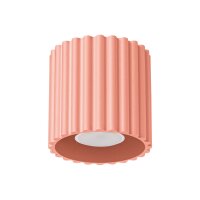 Deckenleuchte Aluminium GU10 &Oslash;10 cm Pfirsich Riffel