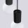Pendelleuchte Glas Schwarz G9 L:25 cm 3-flmg Aluminium