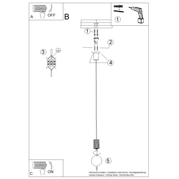 Hängelampe blendarm in Mokka Glas Aluminium G9 Ø12 cm
