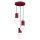 Pendelleuchte Glas Aluminium G9 B:25 cm in Burgund