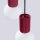 Pendelleuchte Glas Aluminium G9 B:25 cm in Burgund