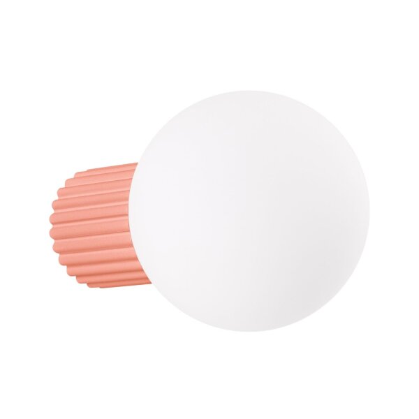 Wandleuchte Aluminium Glas in Pfirsich G9 IP44 T:17 cm