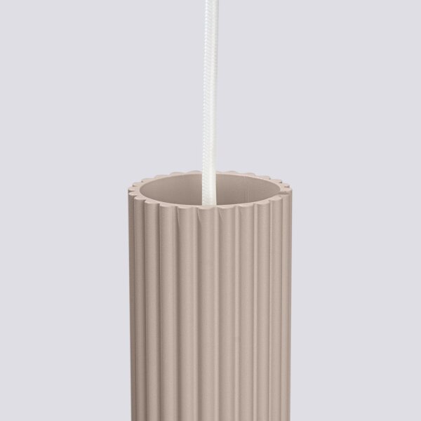 Runde Pendelleuchte Aluminium Taupe GU10 Ø6,5 cm Modern