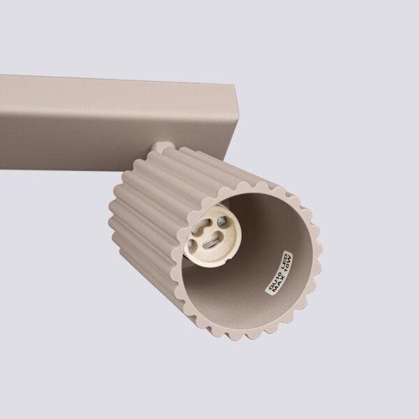 Deckenstrahler 2-flammig verstellbar 30 cm GU10 Taupe