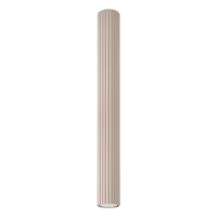 Deckenleuchte Aluminium Taupe Riffel GU10 &Oslash;6,5 cm rund