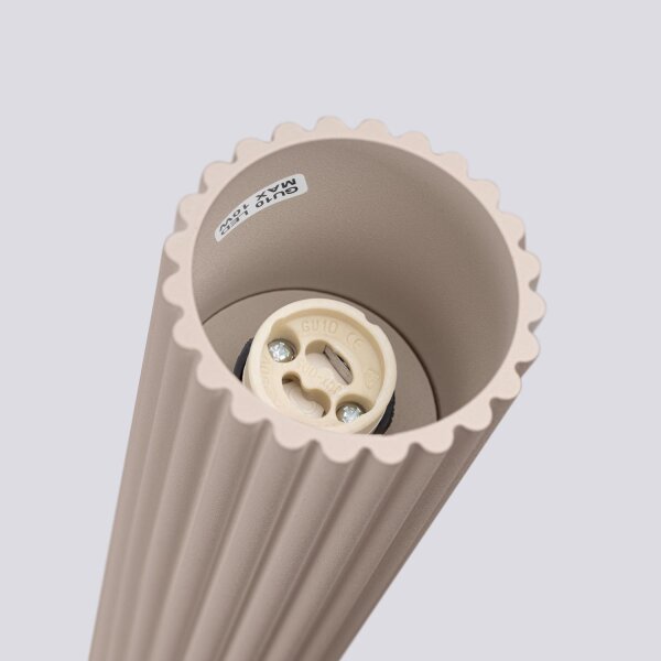 Deckenleuchte Aluminium Taupe GU10 Ø6,5 cm Modern