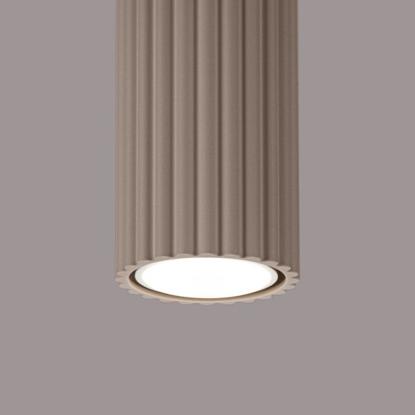 Runde Deckenlampe Aluminium Taupe GU10 H:40 cm Modern