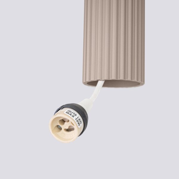 Pendelleuchte Aluminium Taupe GU10 45 cm 3-flammig