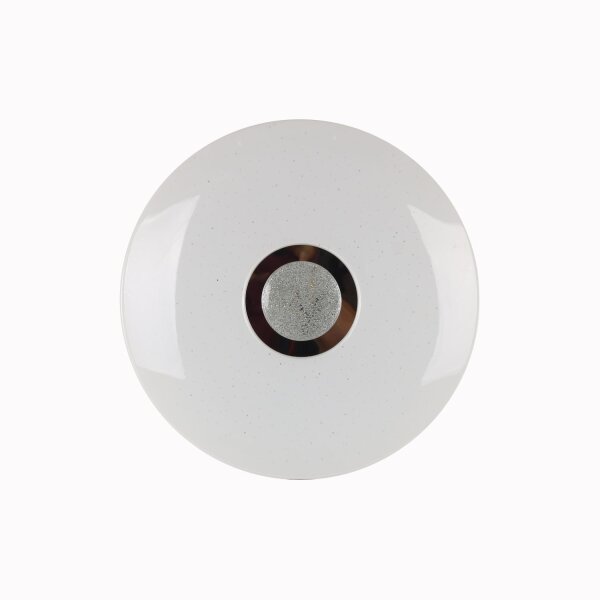 LED Deckenleuchte Metall Weiß Ø30 cm Kunststoff