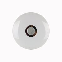 LED Deckenleuchte Metall Weiß Ø30 cm Kunststoff
