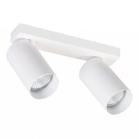 Deckenleuchte Weiß Metall 20 cm 2-flammig GU10 Spot...