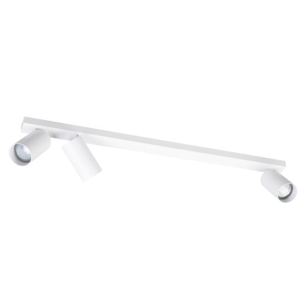 Deckenspot GU10 3-flammig verstellbar 70 cm Weiß