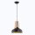 H&auml;ngelampe Schwarz Gold E27 B: 33 cm H: 95 cm aus Metall Holz