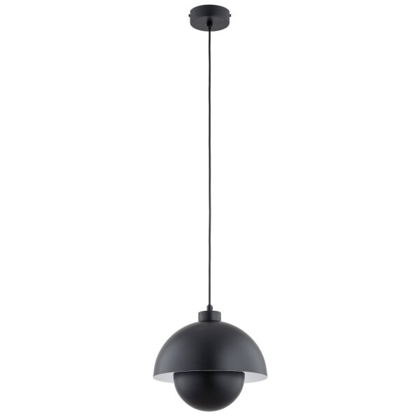 Hängelampe Schwarz rund 27 cm, max. 85 cm, Retro E27