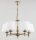 Kronleuchter Gold Weiß 64 cm Jugendstil 5x E14 Hängeleuchte
