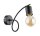 Wandlampe Metall klein Schwarz Retro Design E27 22 cm