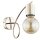 Wandlampe Metall Gold Retro 22 cm E27 f&uuml;r Innenr&auml;ume