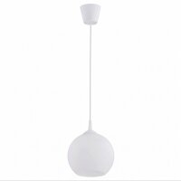 Hängelampe Weiß H: 90 cm D: 20 cm E27 Retro...