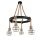 Pendelleuchte Seil Metall Schwarz B:75 cm E27 Industrie