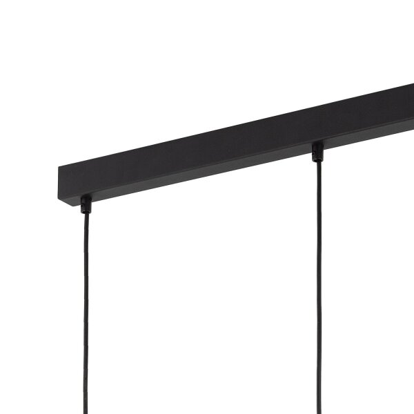 Hängelampe Glas Graphit modern 84 cm Schwarz E27 3-flmg