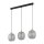Hängelampe Glas Graphit modern 84 cm Schwarz E27 3-flmg