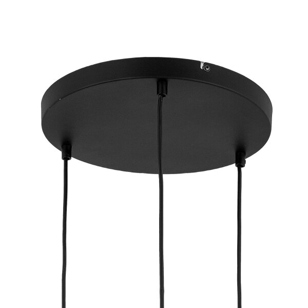 Hängelampe Schwarz zeitlos B:52 cm E27 Glas in Graphit